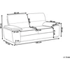 Beliani 3-vietė sofa VOGAR šviesiai smėlio spalvos
