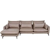 Beliani 3 vietų kampinė sofa GALLO, ekologiška zomša, šviesiai ruda, dešininė