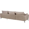 Beliani 3 vietų kampinė sofa GALLO, ekologiška zomša, šviesiai ruda, dešininė