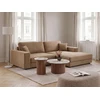 Beliani 3 vietų kampinė sofa LOFOTEN ruda, kairinė