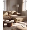 Beliani 3 vietų kampinė sofa LOFOTEN ruda, kairinė