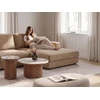 Beliani 3 vietų kampinė sofa LOFOTEN ruda, kairinė
