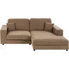 Beliani 3 vietų kampinė sofa LOFOTEN ruda, kairinė