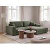 Beliani 3 vietų kampinė sofa LOFOTEN žalia, kairinė