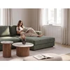 Beliani 3 vietų kampinė sofa LOFOTEN žalia, kairinė