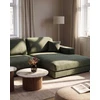 Beliani 3 vietų kampinė sofa LOFOTEN žalia, kairinė