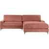 Beliani 3 vietų kampinė sofa MALOY raudona, kairinė
