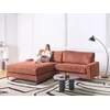 Beliani 3 vietų kampinė sofa MALOY, raudona, dešininė