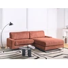 Beliani 3 vietų kampinė sofa MALOY raudona, kairinė