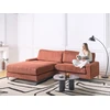 Beliani 3 vietų kampinė sofa MALOY, raudona, dešininė