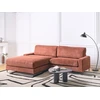 Beliani 3 vietų kampinė sofa MALOY, raudona, dešininė