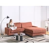 Beliani 3 vietų kampinė sofa MALOY raudona, kairinė