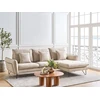 Beliani 3 vietų kampinė sofa SERSAN, šenilas, smėlio spalvos, kairinė