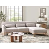 Beliani 3 vietų kampinė sofa SIMOS šviesiai pilka, kairinė