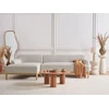 Beliani 3 vietų kampinė sofa SOSJO šviesiai smėlio spalvos, dešinė pusė