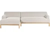 Beliani 3 vietų kampinė sofa SOSJO šviesiai smėlio spalvos, dešinė pusė