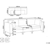 Beliani 3 vietų modulinė sofa EVJA, tamsiai mėlynas veliūras