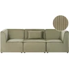 Beliani 3 vietų modulinė sofa LEMVIG, žalias velvetas