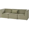 Beliani 3 vietų modulinė sofa LEMVIG, žalias velvetas