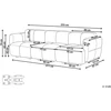 Beliani 3 vietų modulinė sofa MAKSABERG, smėlio pilkos spalvos