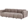 Beliani 3 vietų modulinė sofa MAKSABERG, smėlio pilkos spalvos