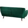 Beliani 3 vietų sofa BODO veliūrinė smaragdinė