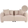 Beliani 3 vietų sofa EKENES Boucle smėlio spalvos