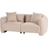 Beliani 3 vietų sofa EKENES Boucle smėlio spalvos