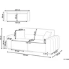 Beliani 3 vietų sofa FAUSKAN šviesiai ruda