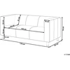 Beliani 3 vietų sofa FLORO, šenilinė, šviesiai žalia