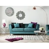 Beliani 3 vietų sofa GAULA, veliūrinė, žydra