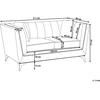 Beliani 3 vietų sofa GAULA, veliūrinė, žydra