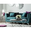 Beliani 3 vietų sofa GAULA, veliūrinė, žydra