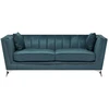 Beliani 3 vietų sofa GAULA, veliūrinė, žydra