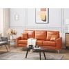 Beliani 3 vietų sofa GAVLE dirbtinė oda auksinė ruda