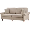 Beliani 3 vietų sofa „GINNERUP“, smėlio ir pilkšvai rudos spalvos