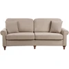 Beliani 3 vietų sofa „GINNERUP“, smėlio ir pilkšvai rudos spalvos