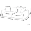 Beliani 3 vietų sofa JUBEK, balta