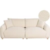 Beliani 3 vietų sofa JUBEK Boucle kreminės baltos spalvos