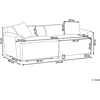 Beliani 3 vietų sofa KORIO Pilka