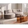 Beliani 3 vietų sofa LAERDAL Veliūrinė Smėlio pilka
