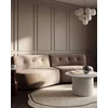 Beliani 3 vietų sofa LAERDAL Veliūrinė Smėlio pilka