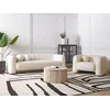Beliani 3 vietų sofa LEIREN, balta Boucle audinys