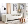 Beliani 3 vietų sofa LEIREN, balta Boucle audinys