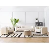 Beliani 3 vietų sofa LEIREN, balta Boucle audinys