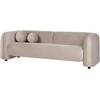 Beliani 3 vietų sofa LEIREN, veliūras, smėlio pilkumo spalvos