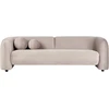 Beliani 3 vietų sofa LEIREN, veliūras, smėlio pilkumo spalvos
