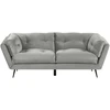 Beliani 3 vietų sofa LENVIK, veliūrinė, pilka