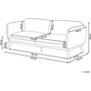 Beliani 3 vietų sofa LJUNG Boucle šviesiai smėlio spalvos