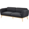 Beliani 3 vietų sofa LJUNG juoda